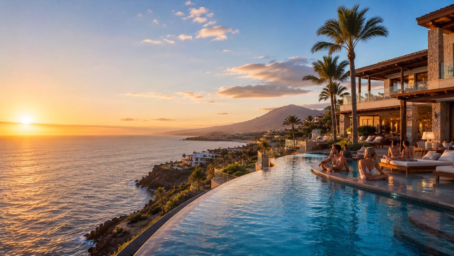 All-Inclusive-Resort mit Pool auf den Kanarischen Inseln